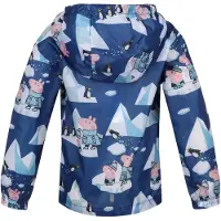 Regatta Veste imperméable pliable « Penguin » pour enfants RG8299 (92) (bleu espace/bleu glacier)