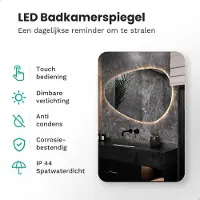 Mirlux Miroir de salle de bain LED - 120 x 75 cm - Design asymétrique sans cadre - 3 modes d'éclairage réglables - Fonction anti-buée - Étanchéité IP44 ettactile