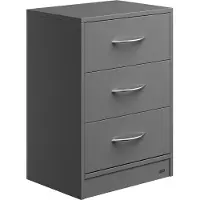 Casaria Table de chevet Eloise anthracite 54x39x28cm avec LED