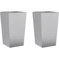 vidaXL Jardinières 2 pcs 45x45x75 cm acier galvanisé