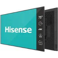 Hisense 75DM66D Écran d'affichage dynamique 75" LED Wifi 500 cd/m² 4K Ultra HD Noir Intégré dans le processeur Android 11 24/7