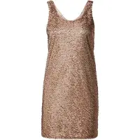 Armani Exchange pour femme. XW001832AF18870M4071 Robe beige Metbloom (XL), Casuel, Polyester, Sans manches / bretelles
