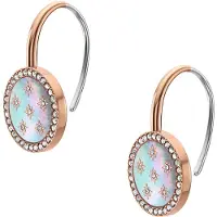 Fossil Boucles d'oreilles 'Merrit' bleu clair / or rose / argent