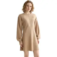 Scotch & Soda Ufu01181t Long Sleeve Short Dress Beige XS Femme