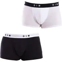 Dim Lot De 2 Boxers Homme Coton Stretch Ceinture Rétro Noir Dim Originals