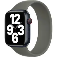 Apple Bracelet solo en silicone pour Watch | 38/40/41/42 mm - Taille 1 - Olive
