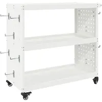 vidaXL Chariot à outils Blanc 75 x 35 x 73 cm Acier laminé à froid