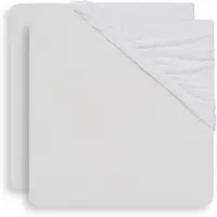 Jollein Draps-Housse Jollein Jersey White (2 Pièces)-60 x 120 cm