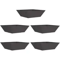 vidaXL Cache-pot de jardin 5 pcs Noir 50 x 50 x 15 cm