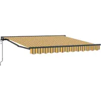 vidaXL Cadre de store jaune et gris 300 x 250 cm
