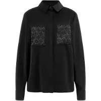 GUESS Marguerite Hotfix Long Sleeve Shirt Noir S Femme