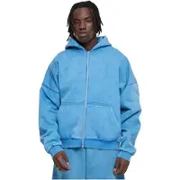 Urban Classics Heavy Sand Washed 90´s Full Zip Sweatshirt Bleu 4XL Homme