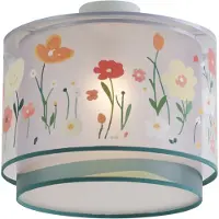 QAZQA Plafonnier pour enfants blanc avec des fleurs - Harrie au milieu des fleurs