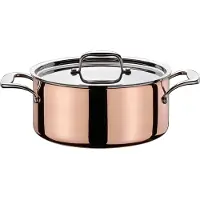 Spring Cocotte basse avec couvercle, Poêle + casserole, Cuivre