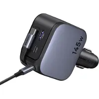 UGREEN 145w 3c1a Usb-a Usb-c Car Charger Argenté