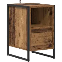 vidaXL Table de chevet Bois Ancien 39,5 x 30 x 50 cm Bois d'ingénierie