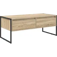 vidaXL Table basse Sonoma, 100 x 46 x 40 cm, en panneaux de particules