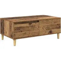 vidaXL Table basse en bois recyclé, 90 x 50 x 35 cm, matériau de bois