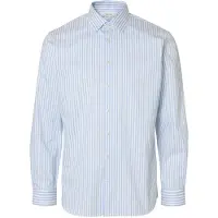 Selected Chemise bleu clair / blanc