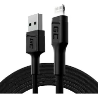 Green Cell KABGC12 lightning cable 2 m Black
