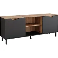 Vicco Meuble TV Marelle Anthracite/Artisan 150x60cm avec 2 portes, Model 57838