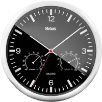 Mebus 56731 Horloge murale à quartz 25 cm x 4 cm Argent (25 cm)