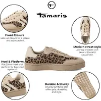 Tamaris Baskets basses beige / brocart / noir / blanc