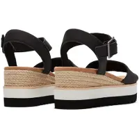 Toms Sandales compensées en cuir Diana pour femme, noires