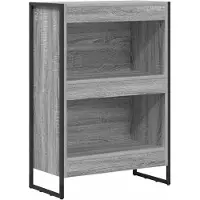 vidaXL Bibliothèque Gris Sonoma 80 x 30 x 155 cm Bois d'ingénierie