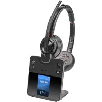 Poly Savi 8420 Stereo D2 HS EMEA-INTL En - casque (Sans fil, USB-A, USB-C), Casque micro de bureau, Noir