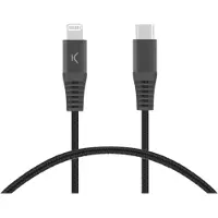 Ksix Câble de connexion USB-C vers Lightning Noir