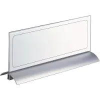 Durable Badge de table, acrylique avec pied en aluminium