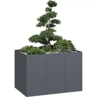 vidaXL Jardinière anthracite 120x80x80 cm acier