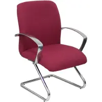 Piqueras Y Crespo Caudete Confidente Office Fixed Chair Rouge