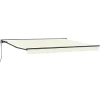 vidaXL Armature de store crème 400 x 300 cm en polyester avec revêtement PU