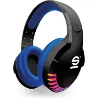 Sparco SPWHEADPHONE écouteur/casque Sans fil Arceau Jouer USB Type-C Noir, Bleu