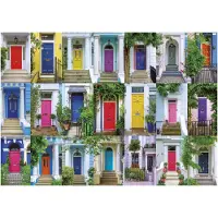 Educa Puzzle - - Les portes de Notting Hill - 1000 pièces - Thème Architecture - 68 x 48 cm