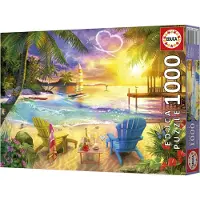 Educa Puzzle - - Love Beach - 1000 pièces - 68 x 48 cm - Pour adultes - Thème nature