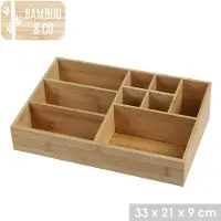 DOCHTMANN Organiseur en bambou 33 x 9 x 21 cm