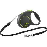 Flexi Laisse automatique Black Design S Corde 5m Vert