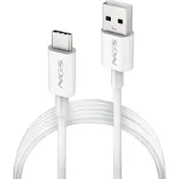 NGS ZYRO-AC, 1 m, USB A, USB C, USB 2.0, 0,48 Gbit/s, Weiß