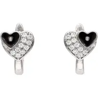 NAEMI Boucles d'oreilles noir / argent / transparent