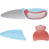 Chefclub Couteau pour enfants bleu/rouge