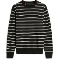 Tommy Hilfiger Pull-over 'SEASONAL' noir / blanc