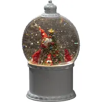 Konstsmide Lanterne LED bonhomme de neige Santa avec minuterie 5h