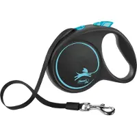 Flexi Enrouleur Design - Noir / Bleu - M