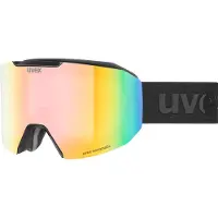 Uvex Evidnt Attract S Woman Ski Goggles Noir Mirror Rainbow Variomatic Clear/CAT1-3+Contrastview Yellow Clear/CAT1 Femme