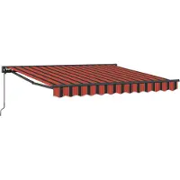 vidaXL Cadre d'auvent orange et noir 350 x 250 cm