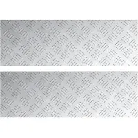 vidaXL Escalier Marche à angle droit 2 pcs Argent 75 x 25 cm Aluminium
