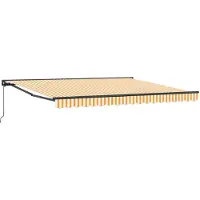 vidaXL Cadre de store jaune et blanc 400 x 300 cm